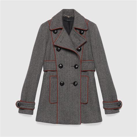 gucci wool pea coat|Gucci coats for women.